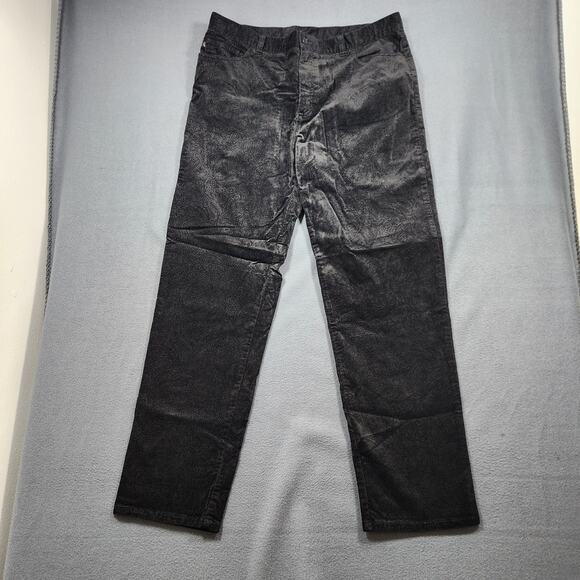 Ralph Lauren LRL Womens Pants 16 High Waist Straight Leg Black Paisley Floral